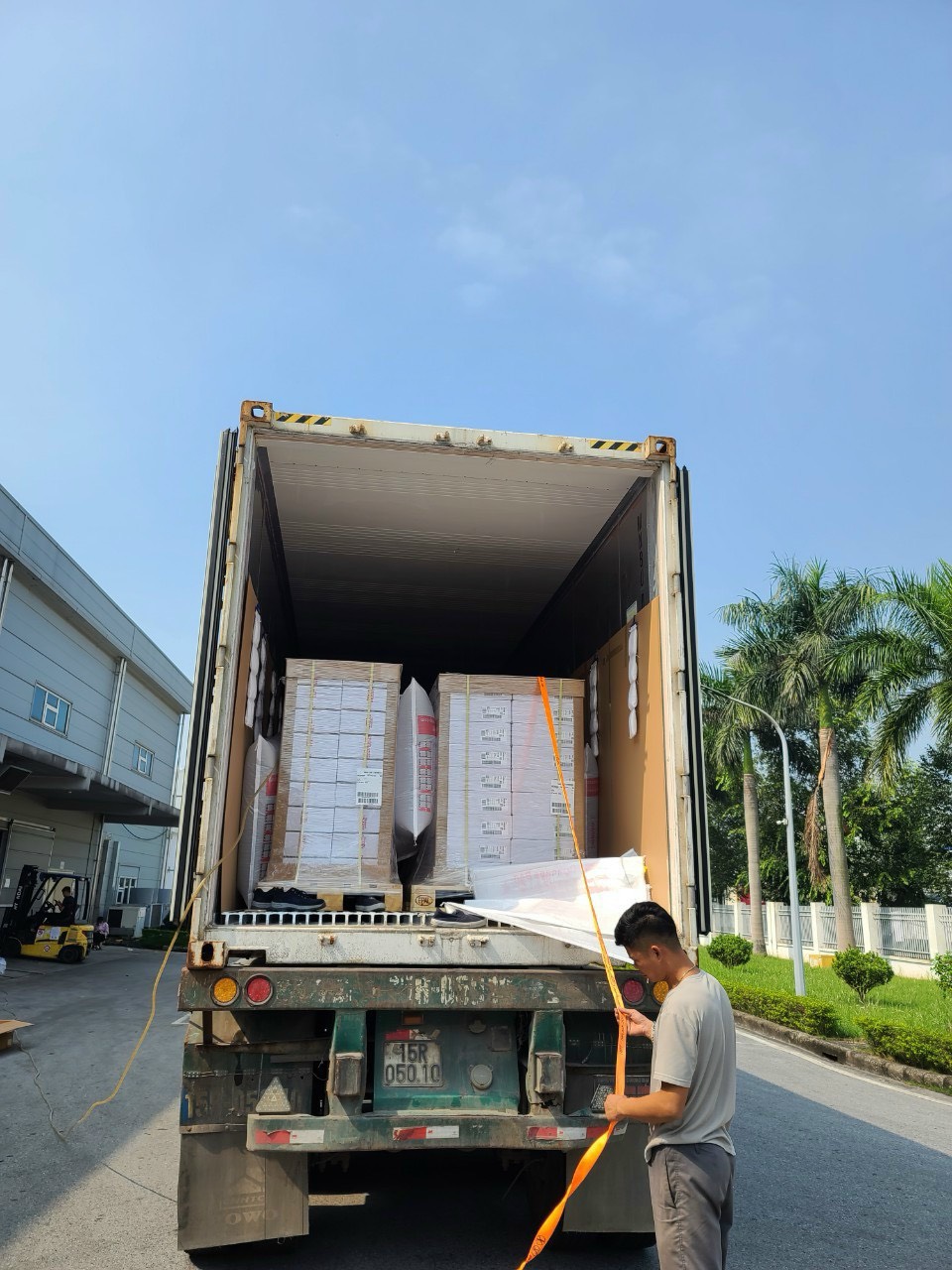 Trucks at Alphatrans's Binh Duong warehouse