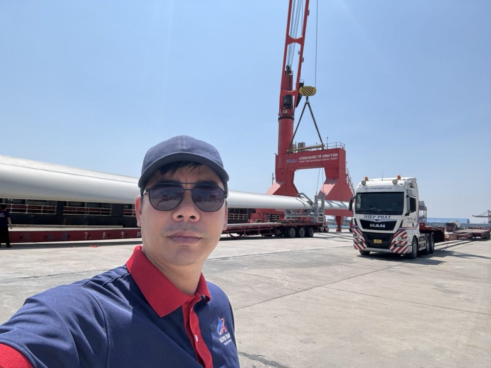 Container vessel loading ocean freight at Cai Mep deep-sea terminal Vietnam